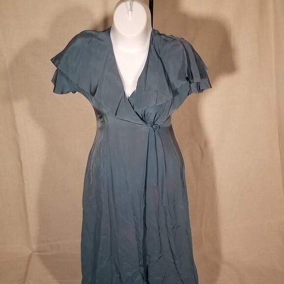 Teal Silk Jumpsuit  (6) - Picture 1 of 4